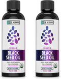 ZHOU Organic Black Seed Oil - Black Cumin Seed Oil Cold Pressed, Nigella Sativa, Pure Unrefined Blackseed Liquid, Premium Supplement for Health with Thymoquinone, Omega 3 6 9-8 Fl Oz (Pack of 2)