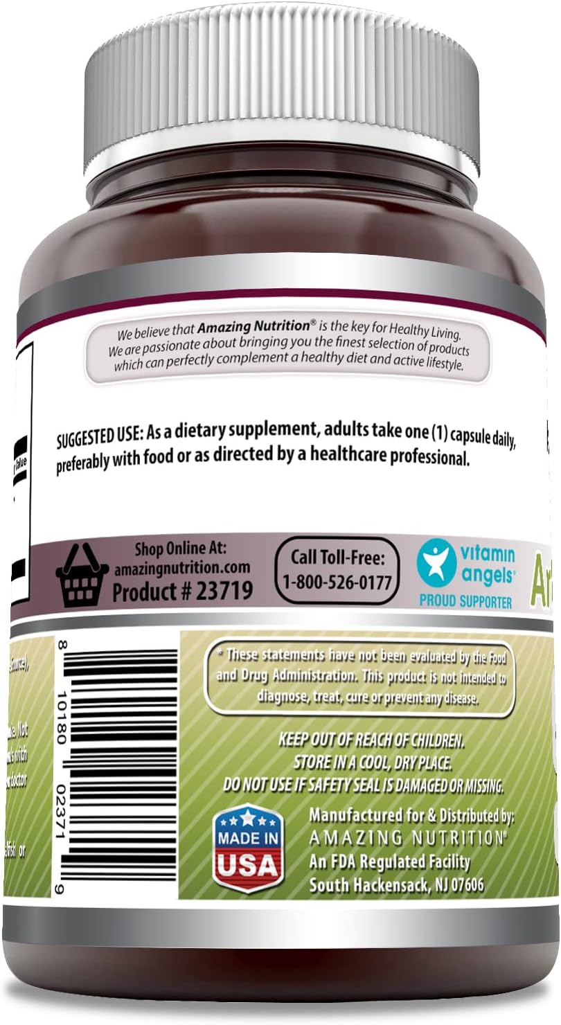 Amazing Formulas Artichoke Extract Supplement | Cynara Scolymus Leaf Capsules| 500 Mg | Capsules | Non-GMO | Gluten Free | Made in USA (1 Pack, 180 Count)
