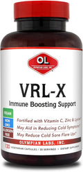 Olympian Labs VRL-X Advanced Immune Support, Vitamin C, Zinc & Lysine, May Aid in Cold Sore Relief, 120 Capsules