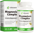Magnesium Complex with 15 Types Magnesium Glycinate Citrate Malate Taurate Oxide Carbonate Chloride Orotate Magnesio Muscle, Heart, Relaxation & Nerves 120 Vegan Capsules, 60-Day Supply