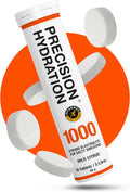 Precision Hydration Electrolyte Tablets - Multi Strength Effervescent Hydration Tablets - Combats Cramp - Low Calorie, Gluten Free, Vegan/Vegetarian Friendly(1 Tube, 1000mg/L - Orange Tube)