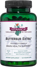 Vitanica, Butterbur Extra, Brain Chemistry and Vessel Support, Vegan, 120 Capsules