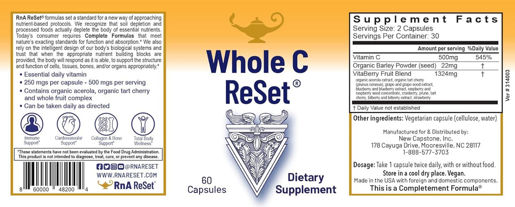 RnA ReSet Total Body Wellness Bundle – Liquid Magnesium, Zinc, Silver, Copper, D3K2 & Whole C, Daily Mineral & Immune Support (5 Formulas)