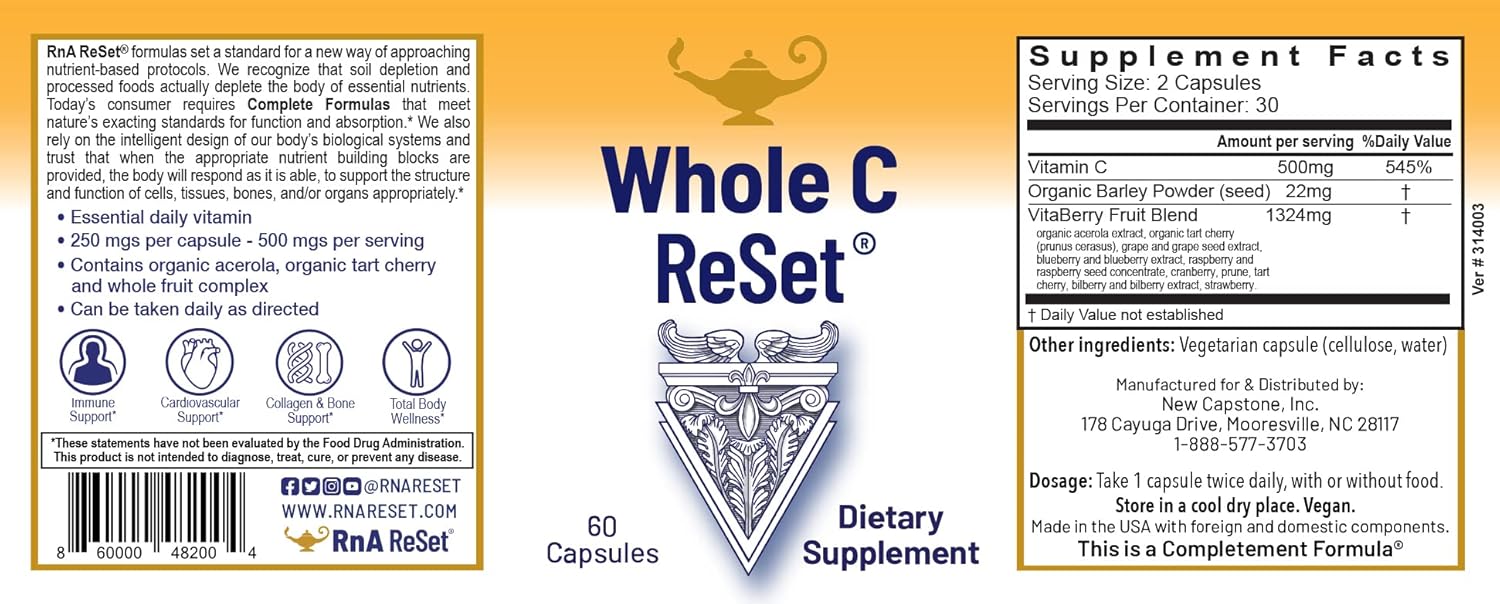 RnA ReSet Total Body Wellness Bundle – Liquid Magnesium, Zinc, Silver, Copper, D3K2 & Whole C, Daily Mineral & Immune Support (5 Formulas)