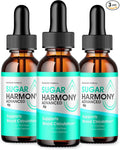 BLUE VIBE SugarHarmony Advanced Maximum Strength Overall Health & Wellness Supplement, SugarHarmony Premium Daily Health and Overall Support Liquid Supplement Formula (3 Pack - 6oz / 180ml)