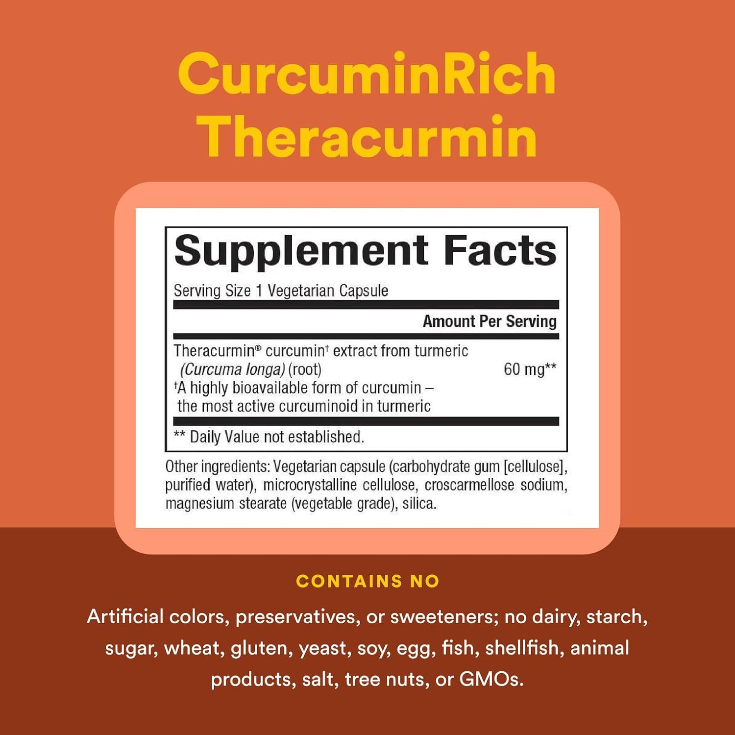 Natural Factors, CurcuminRich Double Strength Theracurmin, 60 mg, Just 1 Capsule Daily, Formulated for Superior Absorption, 30 Count (Pack of 1)