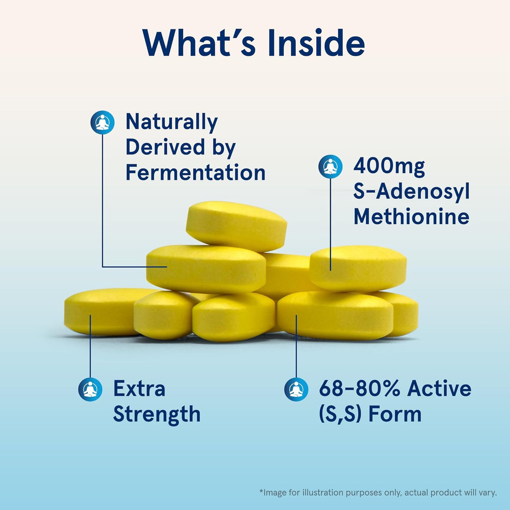 Jarrow Formulas SAMe 400 mg, Supports Joint Health, Liver Function, Brain Metabolism, 60 Tablets, Up To a 60 Day Supply