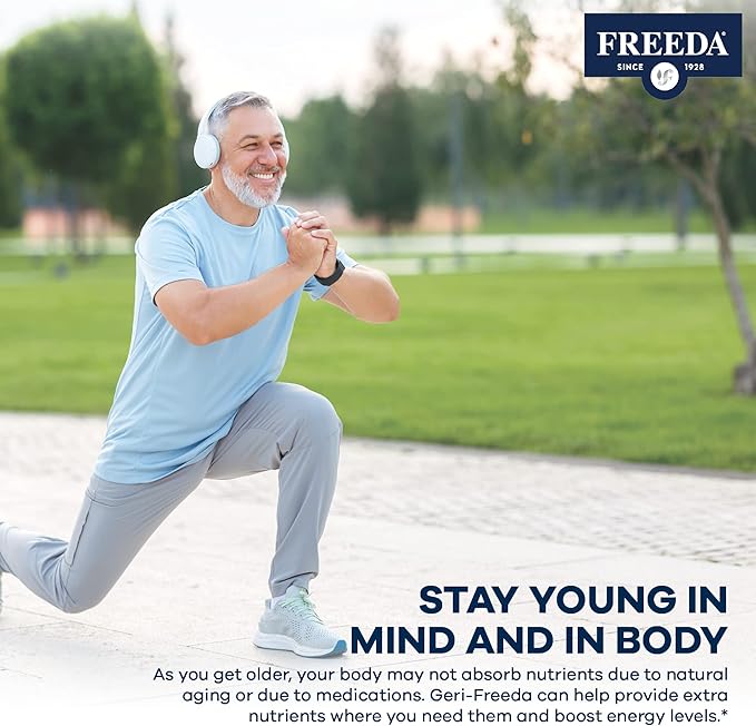 Freeda Senior Multivitamin - Kosher Vitamins for Men & Women 60 and Over - One Daily Coated Tablet - Women’s & Men’s Vitamins Multivitamin 60 Plus - Vitamins for Women Over 60 Plus Elderly (100 Count)