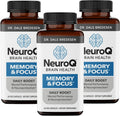 NeuroQ Memory & Focus - Boosts Cognitive Performance & Brain Function - Neuroprotective Formula by Dr. Dale Bredesen - Gotu Kola Ginkgo Phosphatidylserine & Propolis - 60 Capsules (Pack of 3)