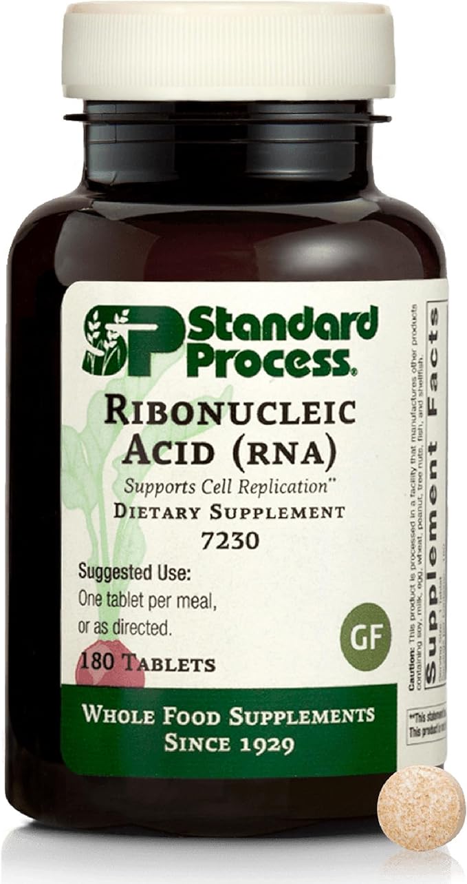 Standard Process Ribonucleic Acid RNA Dietary Supplement - Vegan, Gluten-Free, Non-Soy, & Non-Grain - Cell Development Support - 180 Tablets