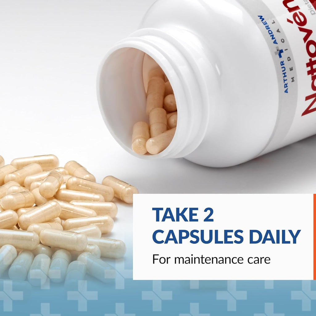 Arthur Andrew Medical, Nattovena, Pure Nattokinase Supplement, Double Strength 4,000 FUs per Capsule, 180