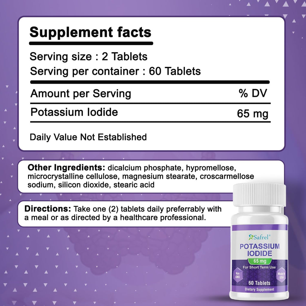 Potassium Iodide 65 mg Tablets per Serving