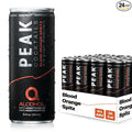 Peak Cocktails Non-Alcoholic Cocktail | Adaptogens, Nootropics, Superfoods for Recovery, Calm, Sleep | Ashwagandha, Tart Cherry, L-Theanine | Mixologist-crafted | Blood Orange Spritz | 8.4 oz, 24-Pack