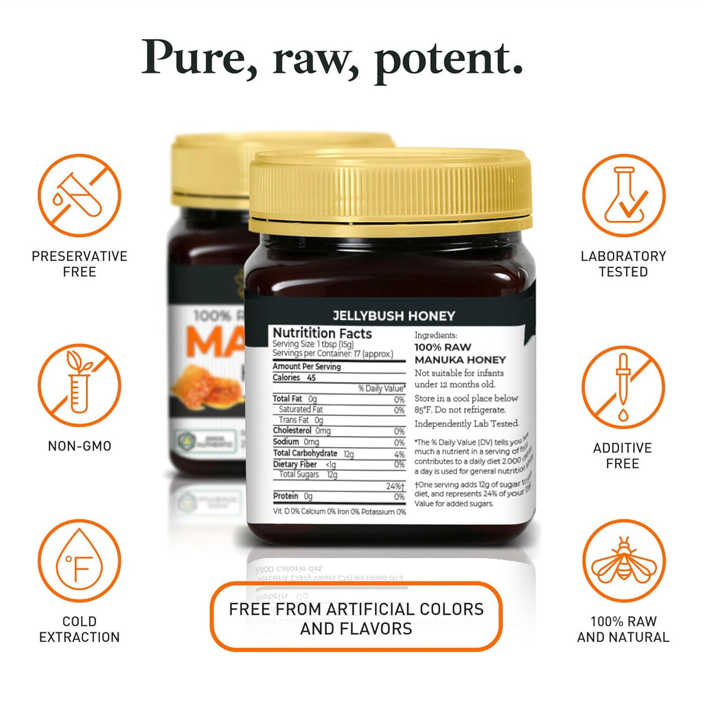Good Natured Manuka Honey (MGO 1200+) - Highest Grade Raw Manuka Honey Medical Grade, Non-GMO, Lab-Tested & AMHA Certified, BPA-free, 8.8 oz