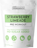 Pre-Workout Strawberry Limeade | 30 Servings | 150 mg Caffeine Per Serving | Made with Real Ingredients | Gluten-Free | No Artificial Sweeteners, Dyes, or Preservatives | Supports Energy & Recovery