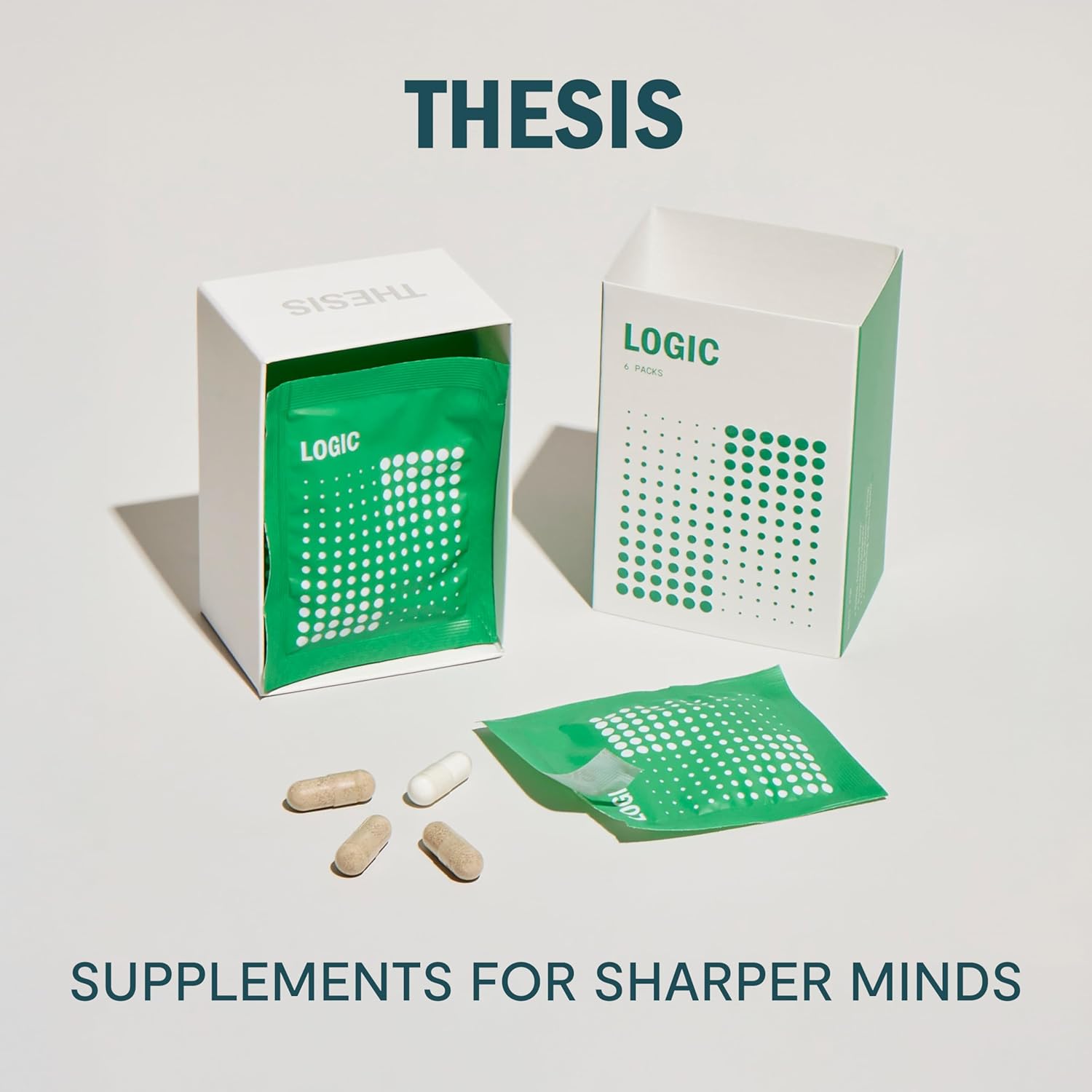 Thesis Logic - Nootropic Brain Support Supplement - Helps Facilitate Deep Thinking and Supports Memory and Focus - Gingko Biloba, Bacopa Monnieri, L-Theanine & More - 1 Month Supply (24 Servings)
