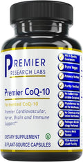 Premier Research Labs CoQ10 - Coenzyme Q10, Co Q 10 Supplement, 100mg Capsules, Ubiquinol Co Enzyme Q-10 with Red Algae & MCT Oil - 60 Vegetarian Capsules