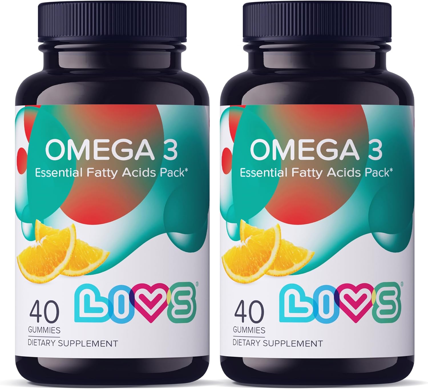 Omega 3 Gummies for Adults with Flaxseed Oil (Omega 3, 6, 9) – Heart Health, Brain Function, Joint & Eye Support for Women & Men | Vegan, Non GMO, Gluten Free Gummy Vitamins | Orange Flavor- 80ct