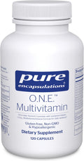 Pure Encapsulations O.N.E. Multivitamin - Once Daily Multivitamin with Antioxidant Complex Metafolin, CoQ10, and Lutein to Support Vision, Cognitive Function, and Cellular Health* - 120 Capsules