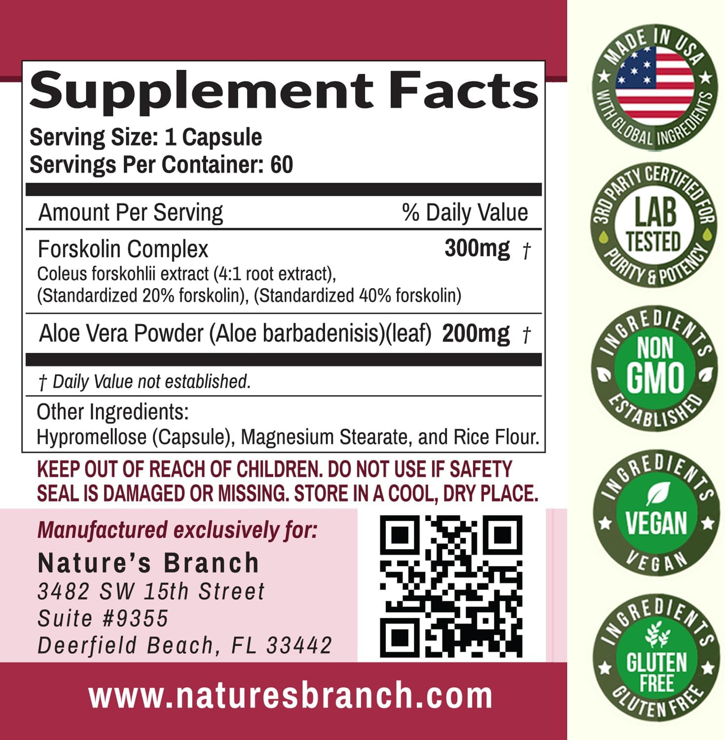 Ultra Pure Forskolin for Weight Management Maximum Strength | Coleus Forskohlii Root Extract Powder, 40% Standardized Lean Supplement for Men & Women | Premium Extreme Boost Complex - 60 Capsules
