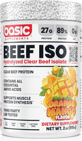 Hydrolyzed Clear Beef Isolate Protein Powder, 27g Protein, 9 Essential Amino Acids, Fat-Free, Dairy-Free, Sugar-Free, Lactose-Free, Supports Muscle Protein Synthesis
