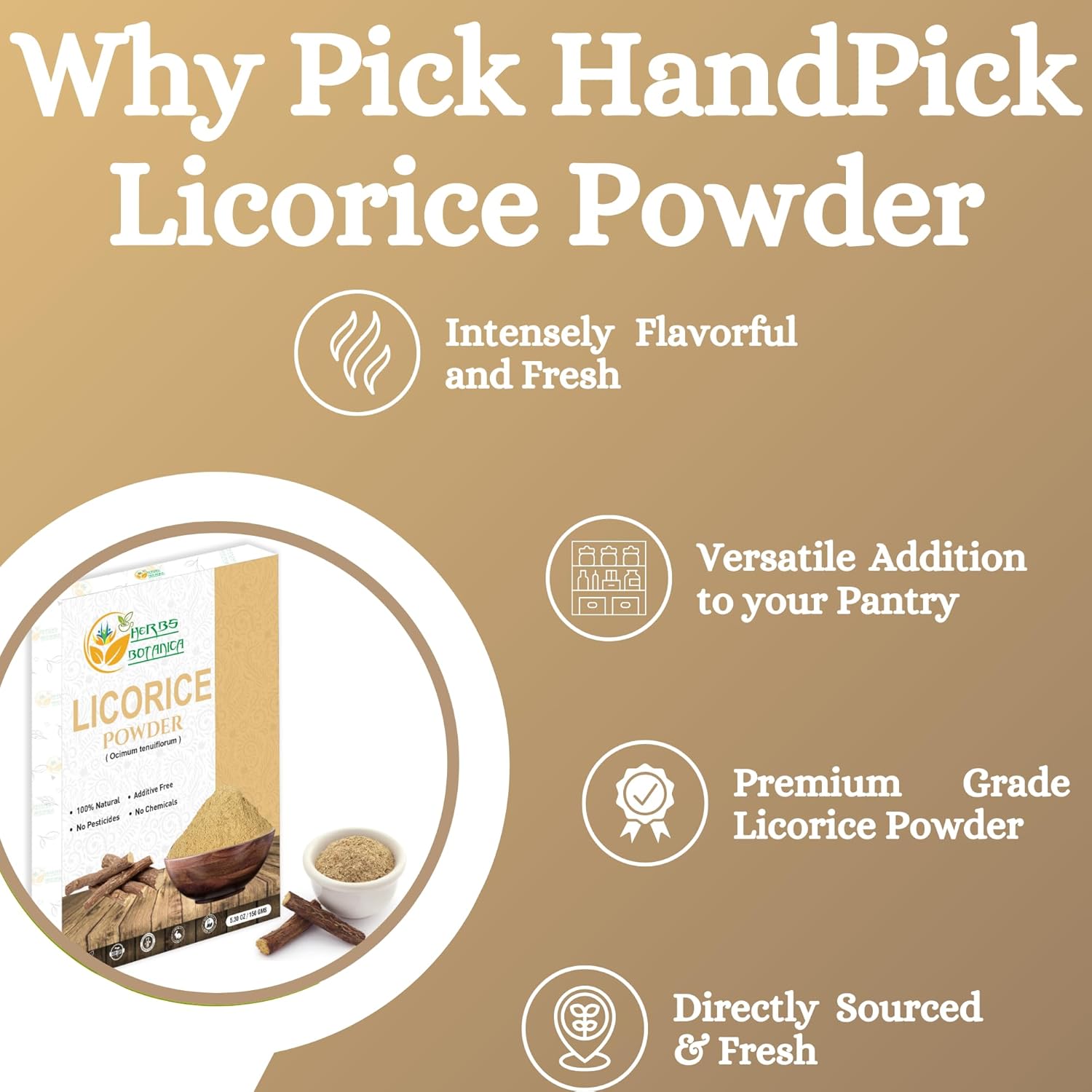 Licorice Powder 100% Pure & Natural Licorice Root Powder for Herbal Tea, Skin Care, & DIY Beauty Natural Licorice Root Supplement 5.3 oz Resealable Pack