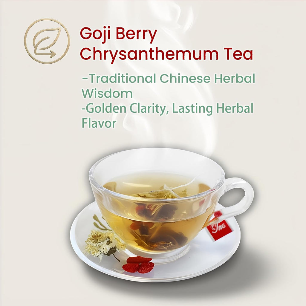 ADMIRINGAZELAND Goji Berry Chrysanthemum Tea - Dandelion Wolfberry Herbal Tea, Chinese Herbal Tea, 5.3 oz (5g x 30 CT)