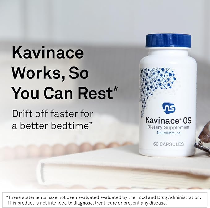 Neuroscience Kavinace OS - Sleep Aid Formula with Melatonin 5mg + L-Theanine - Nighttime Cellular Health Blend for Sleep Efficiency and Immune Support (60 Capsules)