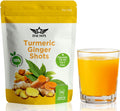 Turmeric Ginger Supplements with Piperine, Vitamin C, Vitamin D3 & Zinc | Turmeric Ginger Shots for Joint, Heart, Brain, Gut & Skin Health | 100 Servings | Ayurvedic | Powder