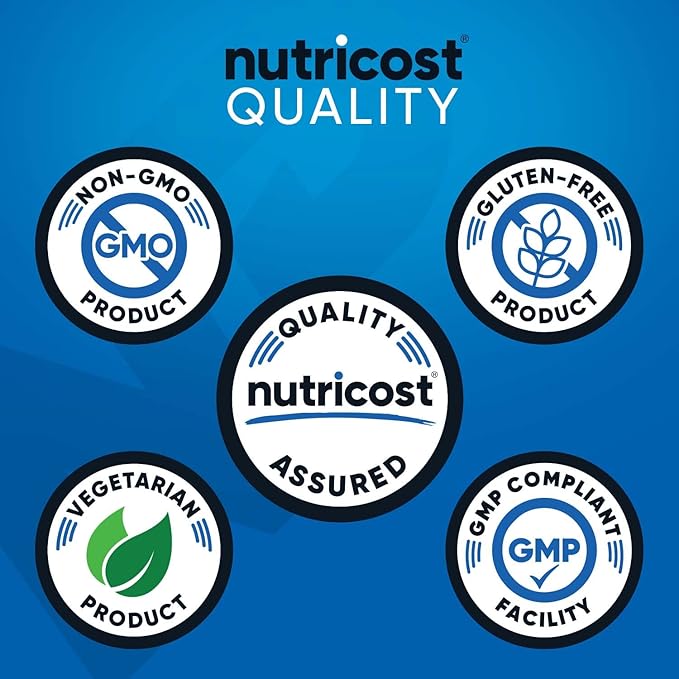 Nutricost BCAA Powder (Grape, 120 Servings) - Gluten Free, Non-GMO, Vegetarian, Optimal 2:1:1 Ratio