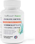SORBOLIT Colon Cleanse Formula + Debloat - Zeolite Detox, Chlorella, Activated Charcoal & Psyllium Husk Fiber for Gut Health, Gut Cleanse, Colon Detox & Digestive Balance – 120 Vegan Capsules