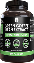 PURE ORIGINAL INGREDIENTS Green Coffee Bean Extract (365 Capsules) No Magnesium Or Rice Fillers, Always Pure, Lab Verified
