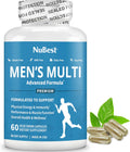 Multivitamin for Men with 38 Key Nutrients, B Complex, D3, A, C, Zinc, Magnesium, Calcium, Asian Ginseng, Ashwagandha, Turmeric for Bones, Muscle, Immunity | 60 Vegan Capsules | 1 Month Supply
