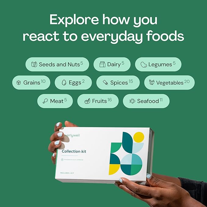 Everlywell Food Sensitivity Test - Learn How Your Body Responds to 96 Different Foods - at-Home Collection Kit - CLIA-Certified Labs - Ages 18 Plus