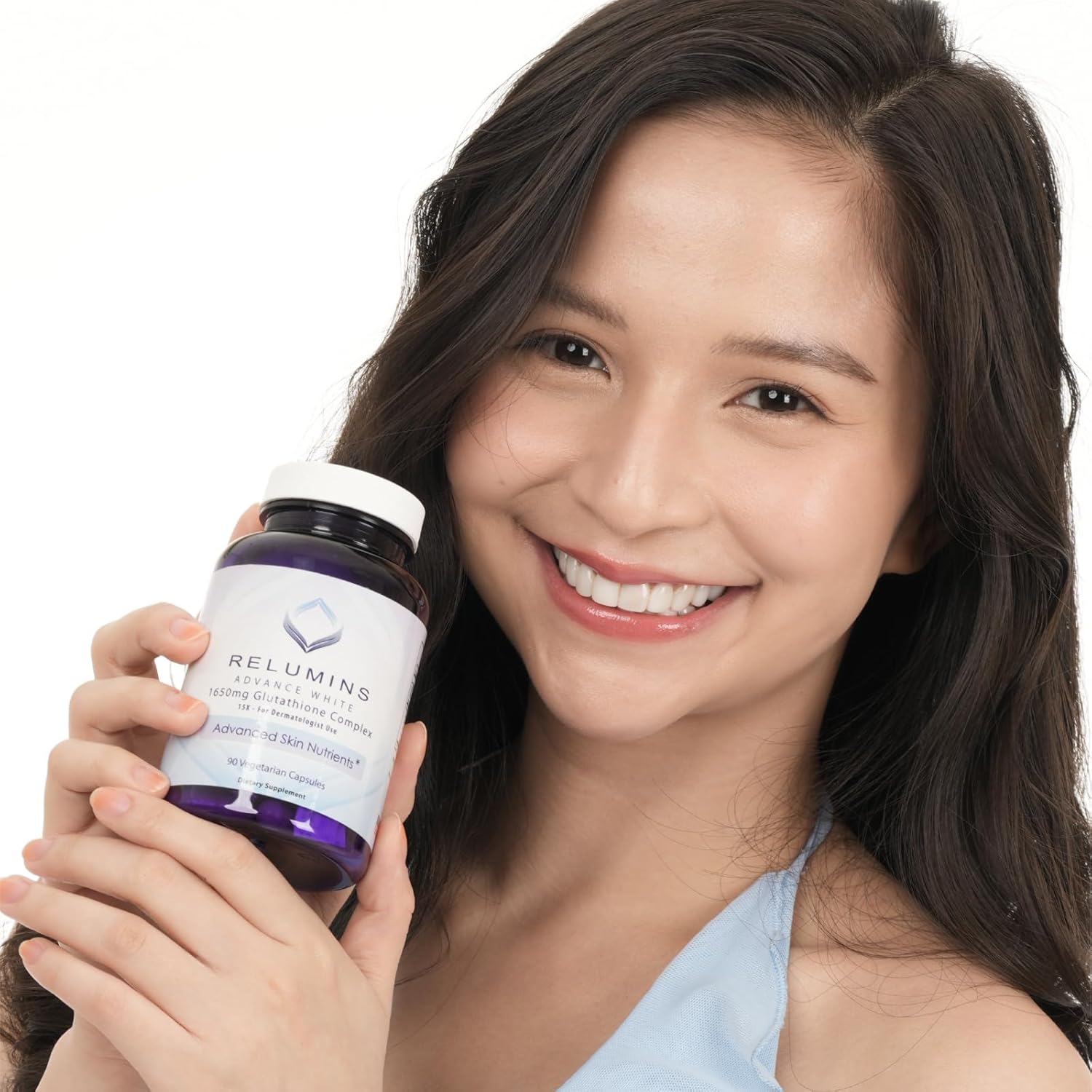 Relumins L-Glutathione Complex 1650mg - Antioxidant Support with Alpha Lipoic Acid, NAC, L-Methionine, Vitamin E - Halal & cGMP Certified, Skin Health Supplement - 90 Vegetarian Capsules x 3 Bottles