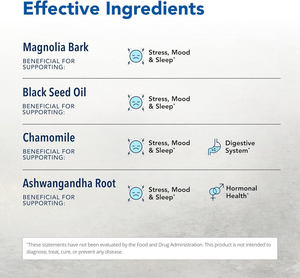 NORTH AMERICAN HERB & SPICE Herbal-zzZs - 60 Softgels - Natural Sleep Support - Melatonin Free, Non-Habit Forming - with Ashwagandha & Chamomile - Non-GMO - 60 Servings