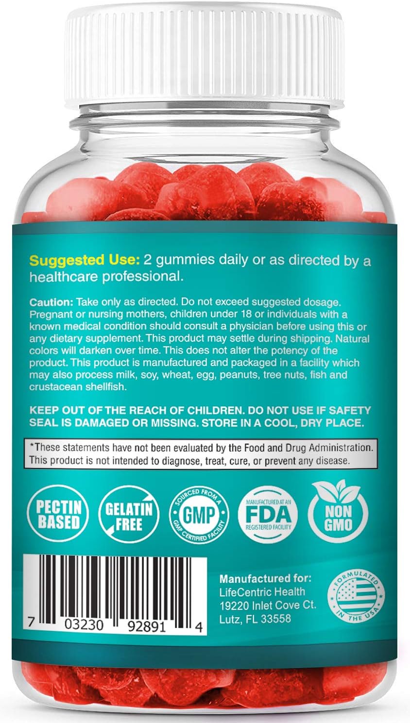 Hair Skin and Nails Gummies with High Potency Biotin 5000mcg | Tasty Hair Vitamins for Women Men and Kids | Gluten Free Hair Nail and Skin Vitamins Plus Biotin Gummies for Hair Growth