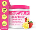 Fiber Supplement for Women&Men, Premium Daily Fiber Powder from Organic Acacia with Added Collagen, Electrolytes&Probiotics, No Bloat, Constipation&Gut Health Support (Strawberry Lemonade)