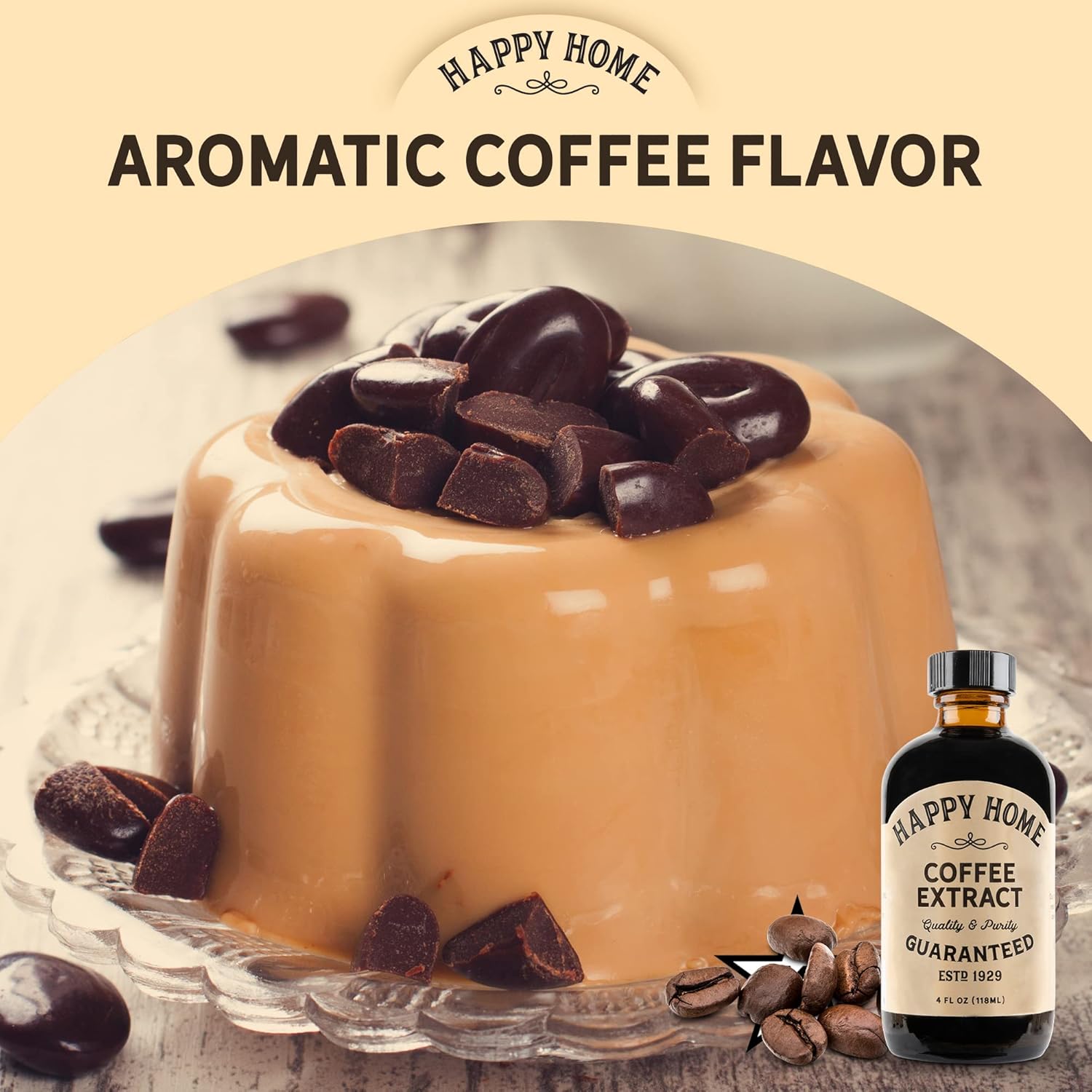 Happy Home Premium Natural Coffee Flavor - Certified Kosher, 4 oz.