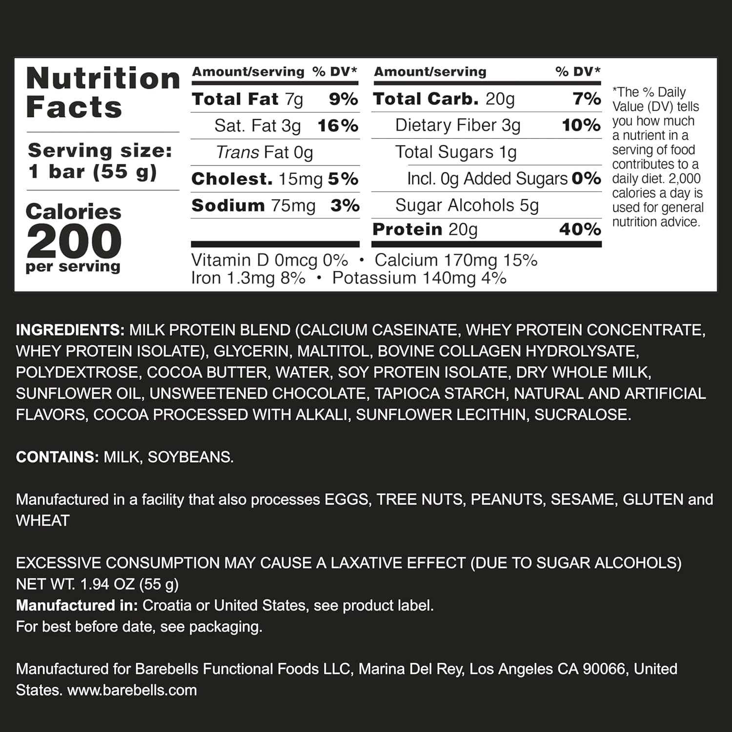 Barebells Protein Bars - Protein Snacks with High Protein - Chocolate Protein Bars - Perfect on The Go Protein Snack & Breakfast Bars (12 Count (Pack of 2), Cookies and Cream)