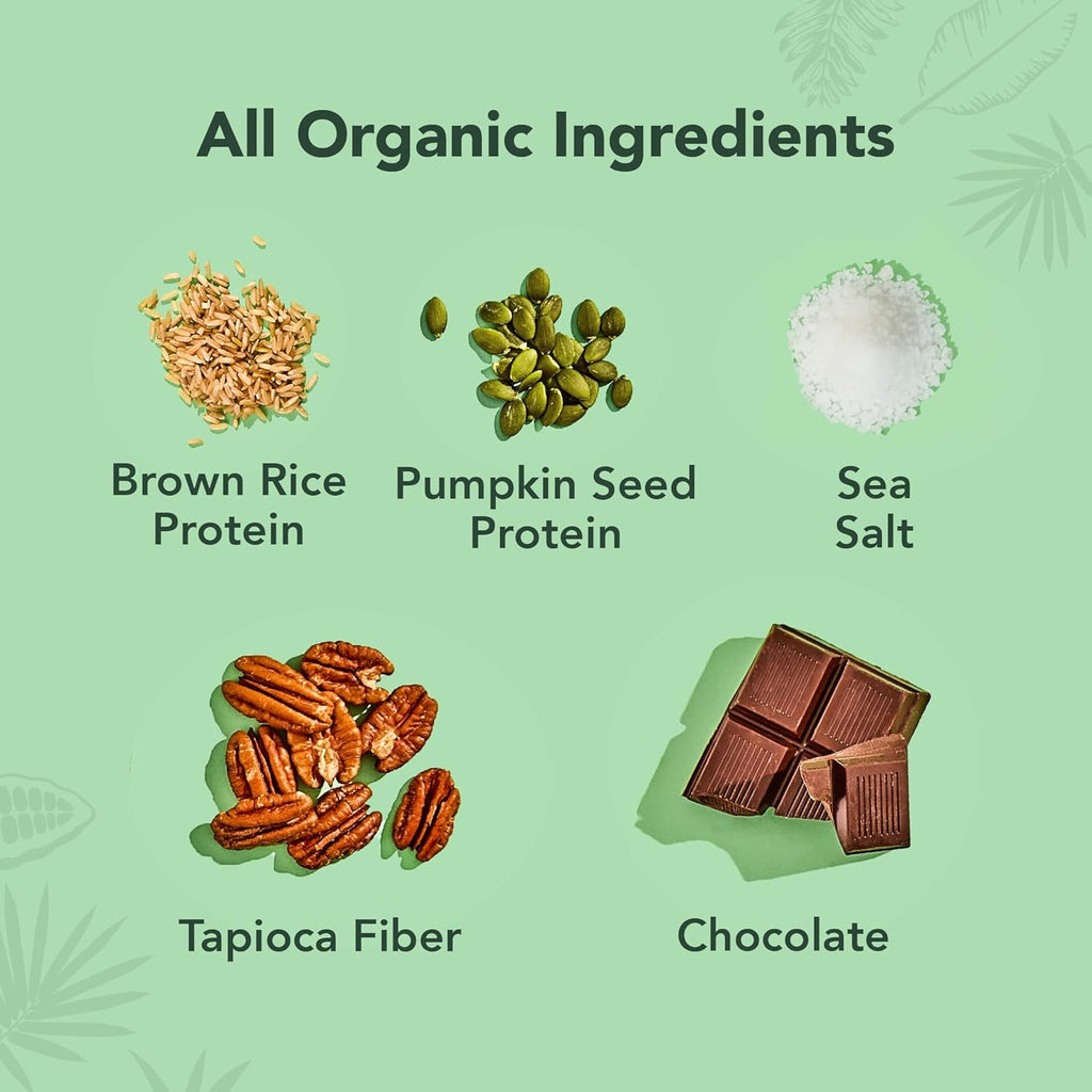 ALOHA Organic Plant Based Protein Bars | Chocolate Caramel Pecan | 12 Count, 1.98oz Bars | Vegan, Low Sugar, Gluten Free, Paleo Friendly, Low Carb, Non-GMO, Stevia Free, Soy Free, No Sugar Alcohol Sweeteners