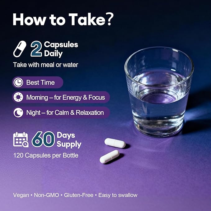Magnesium Complex w/Magnesium Glycinate, Malate, Citrate | 24-in-1 Magnesium Supplement w/Ashwagandha, L-Theanine & NAD+ | Supports Calm, Energy, Muscle & Sleep | Non-GMO, 120 Vegan Caps