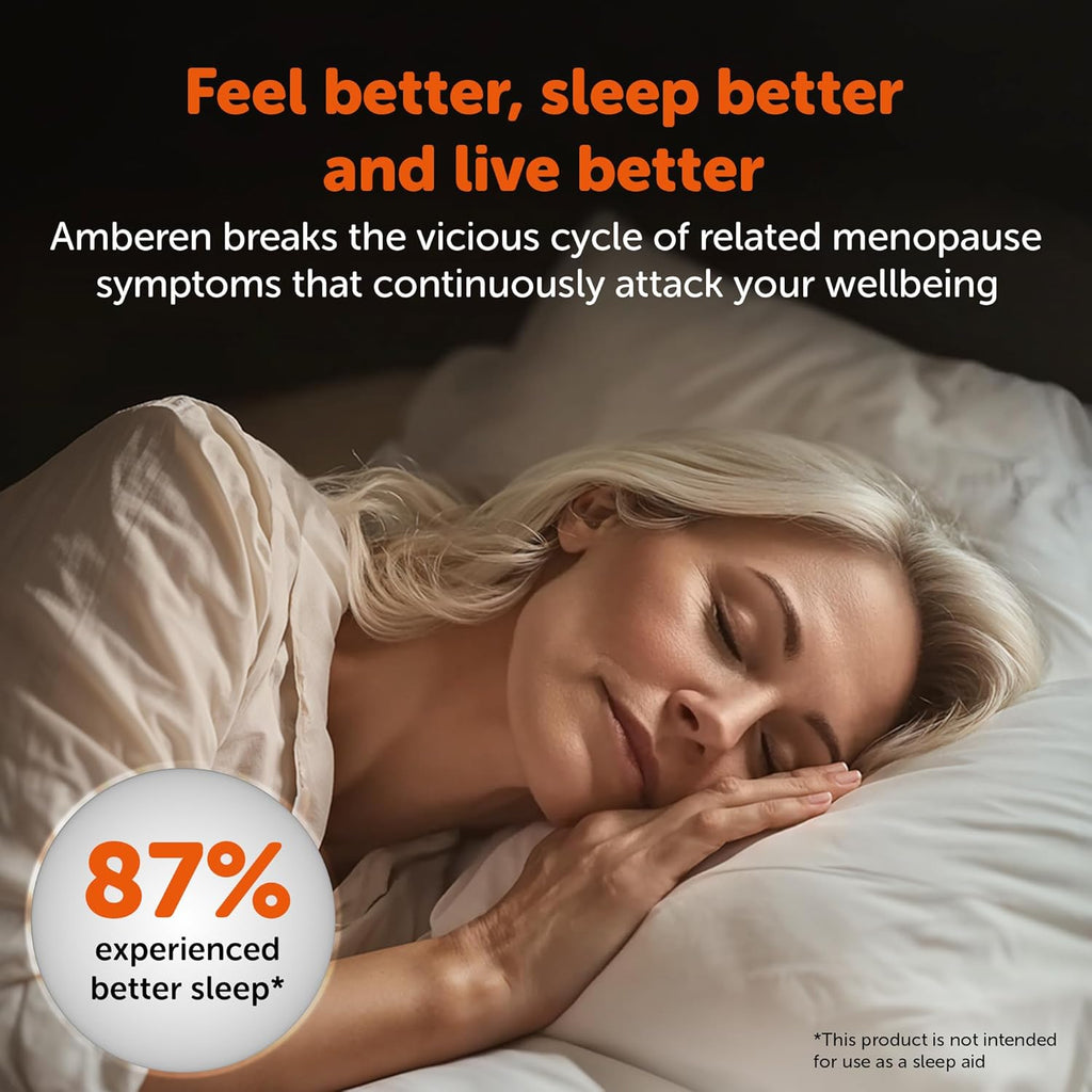 Amberen Menopause Supplements for Women, 60 Capsules, Clinically Shown to Help Support Hormone Balance, Multi-Symptom Relief from Hot Flashes, Night Sweats, Mood Swings & Low Energy