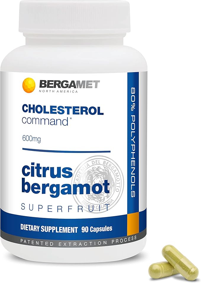 Cholesterol Command, Citrus Bergamot SuperFruit Supplement, 47% Bergamot Polyphenol Fraction (BPF) Patented Formula, Made in The USA, 3 Months, 270 Capsules - 3 Bottles