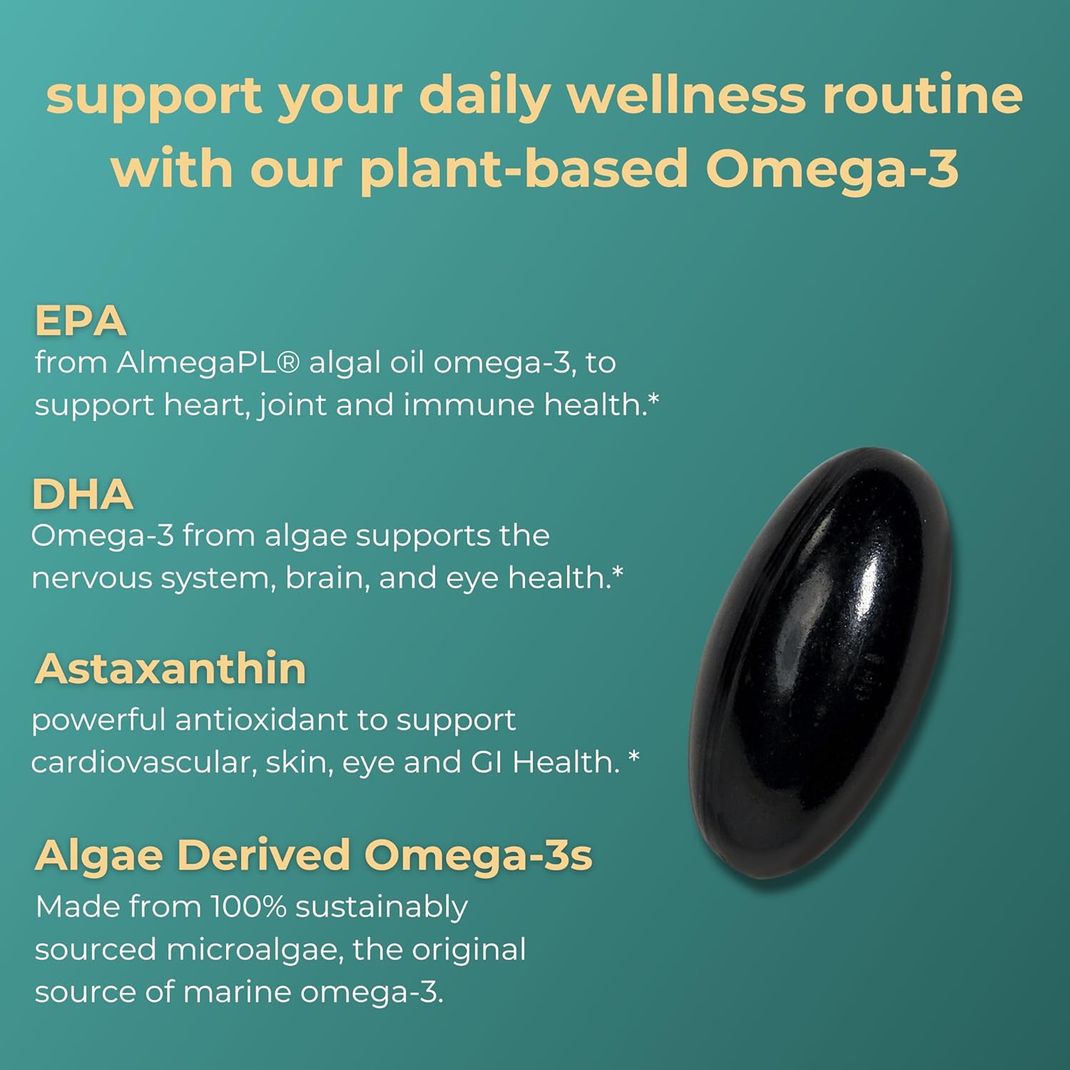 iwi Life Vegikrill Omega-3, 30 Softgels (30 Servings), Vegan, Plant-Based Algae Omega-3 with Astaxanthin, Whole-Body Support Dietary Supplement, Krill & Fish Oil Alternative, No Fishy Aftertaste
