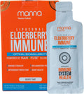Manna Vitamins Evolved Liposomal Elderberry Immune Packets, Vitamins C, D etc. - Daily Immune Support for Adults, Kids - Sugar Free, Real Elderberry Extract, Syrup, Travel-Friendly, 15 Pack