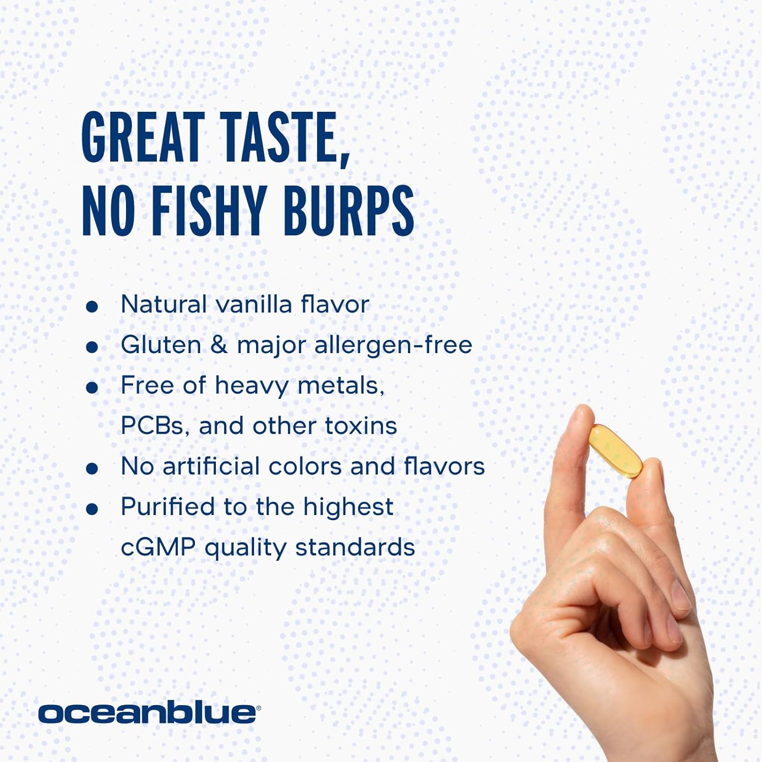 Oceanblue Professional Fish Oil with Vitamin D3 | Triple Strength 2100mg Omega 3 DPA EPA DHA | Wild Caught | Burpless Orange Flavor, 90 Servings (180 Count)