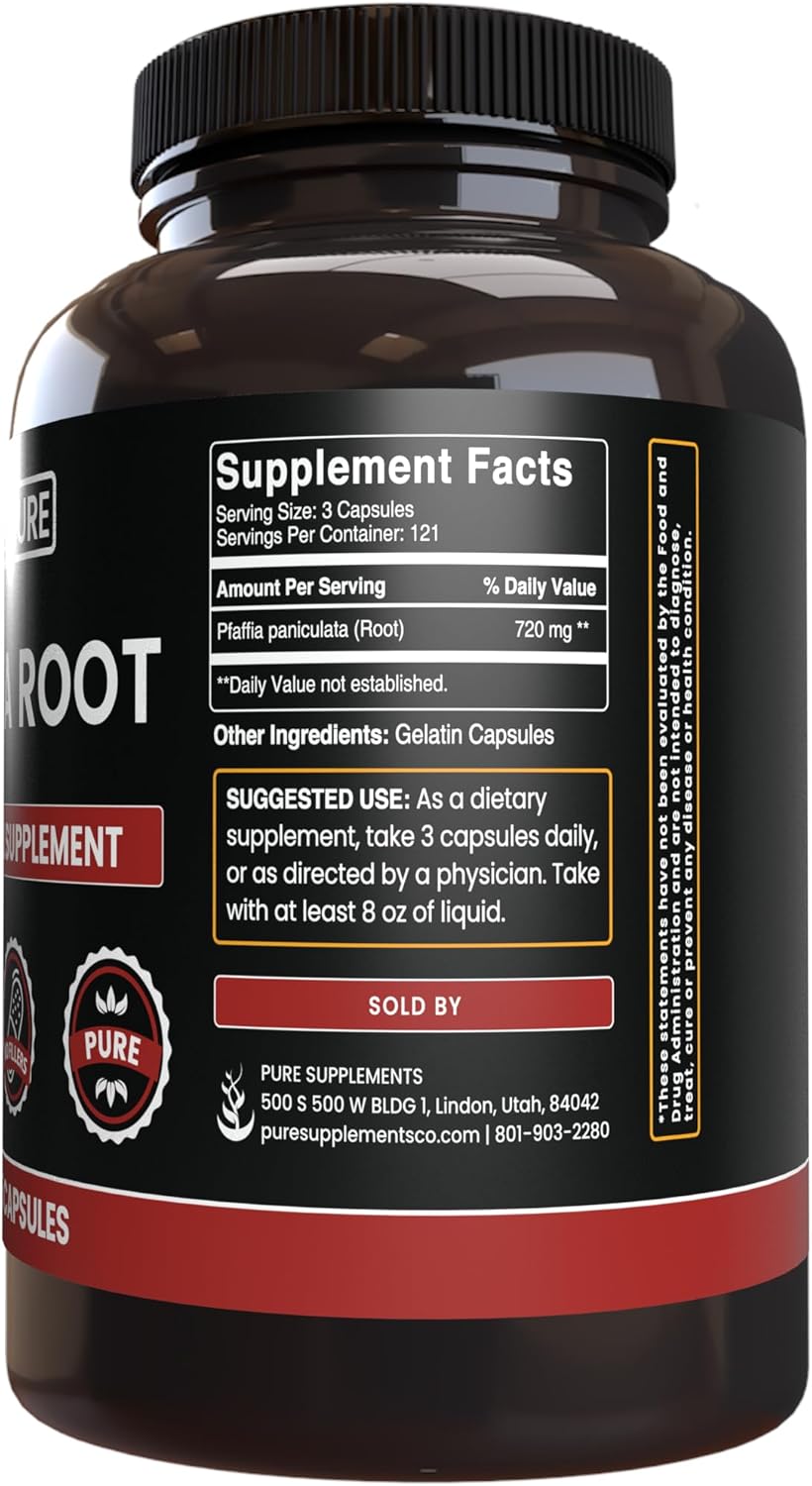 PURE ORIGINAL INGREDIENTS Suma Root (365 Capsule), No Magnesium or Rice Fillers, Always Pure, Lab Verified