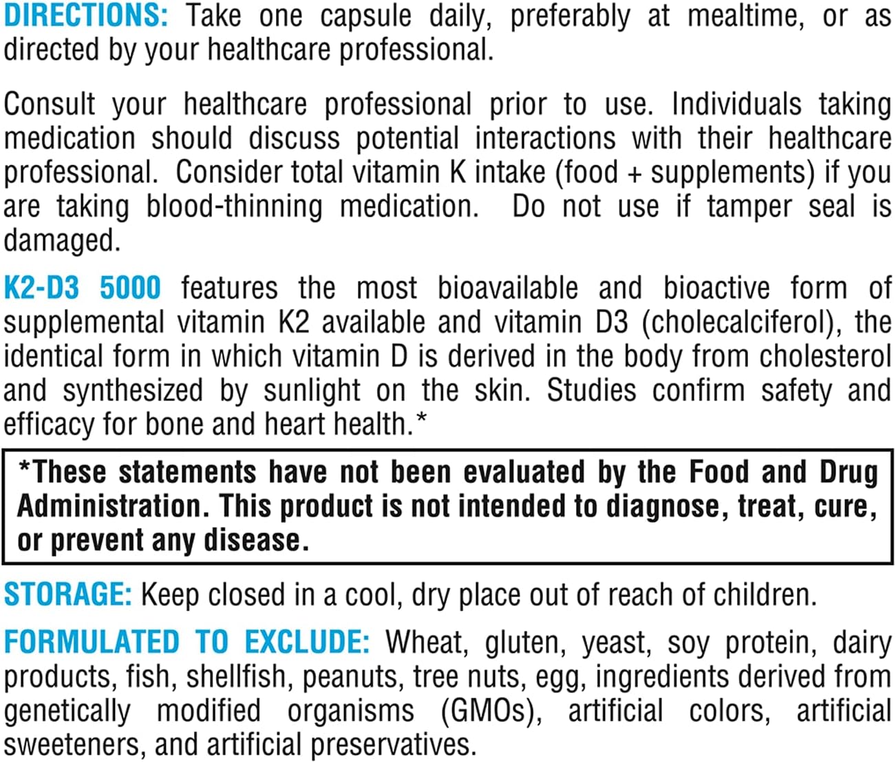 XYMOGEN K2-D3 5000 - Vitamin D3 K2 - Bioavailable Vitamin D 5000 IU (Cholecalciferol) with MK-7 - Heart, Arterial, Bone Health + Immune Support Supplement (120 Capsules)