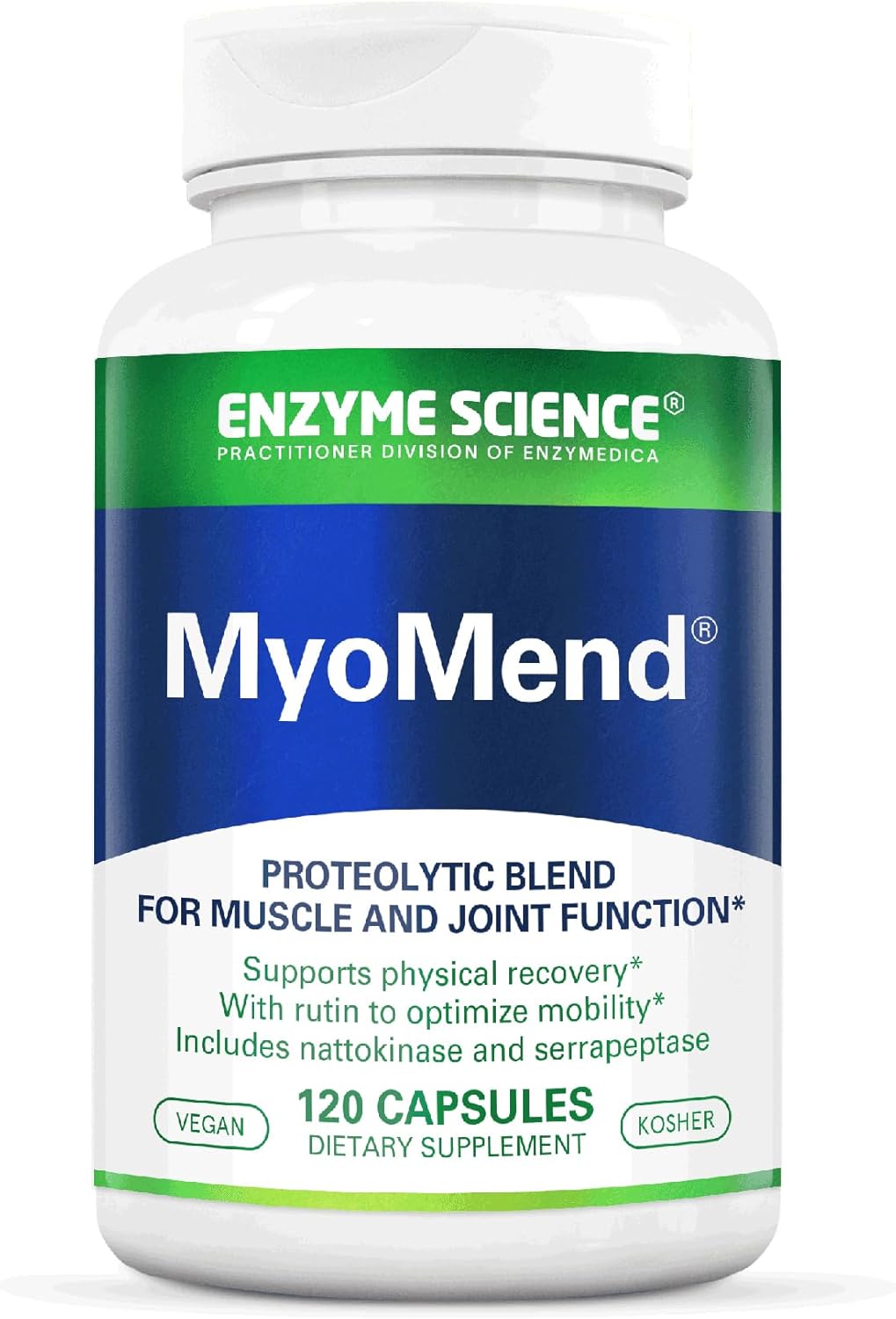 Myomend – Joint Support Supplement – Formulated with Bromelain, Rutin, Nattokinase and Serrapeptase – Enzyme Health Supplement – Vegan and Kosher - 120 Capsules